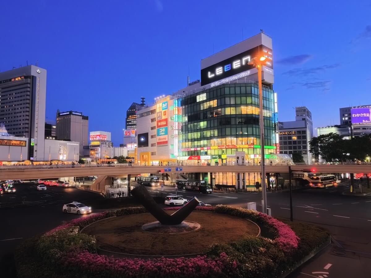 仙台の夜景ズーム